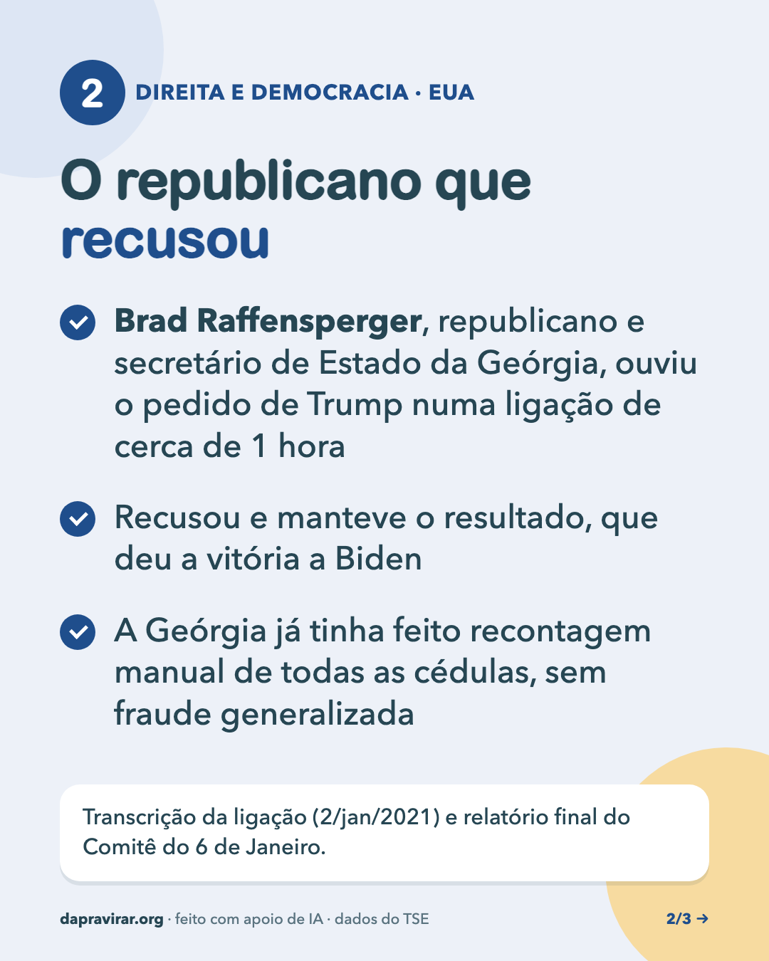 Direita que diz não, card 2 de 3