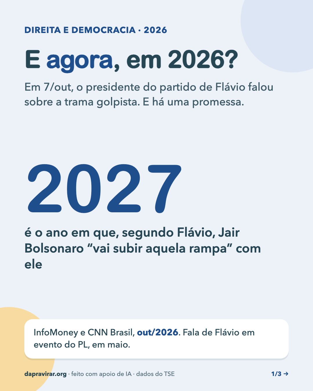 E agora, em 2026?, card 1 de 3