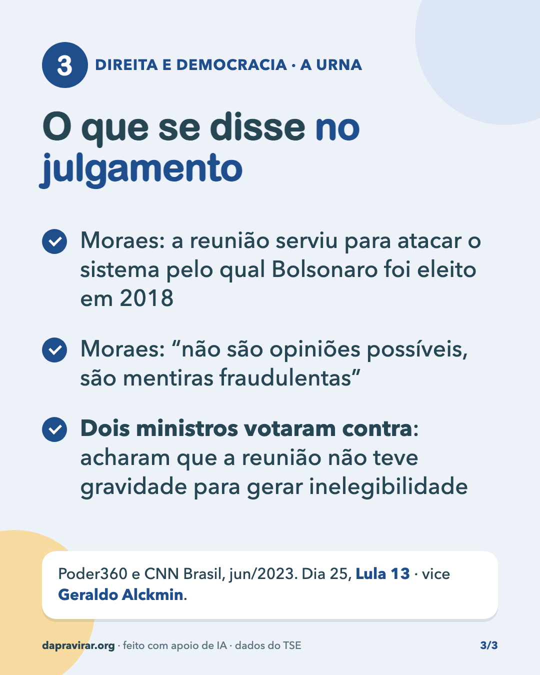 A urna foi julgada, card 3 de 3