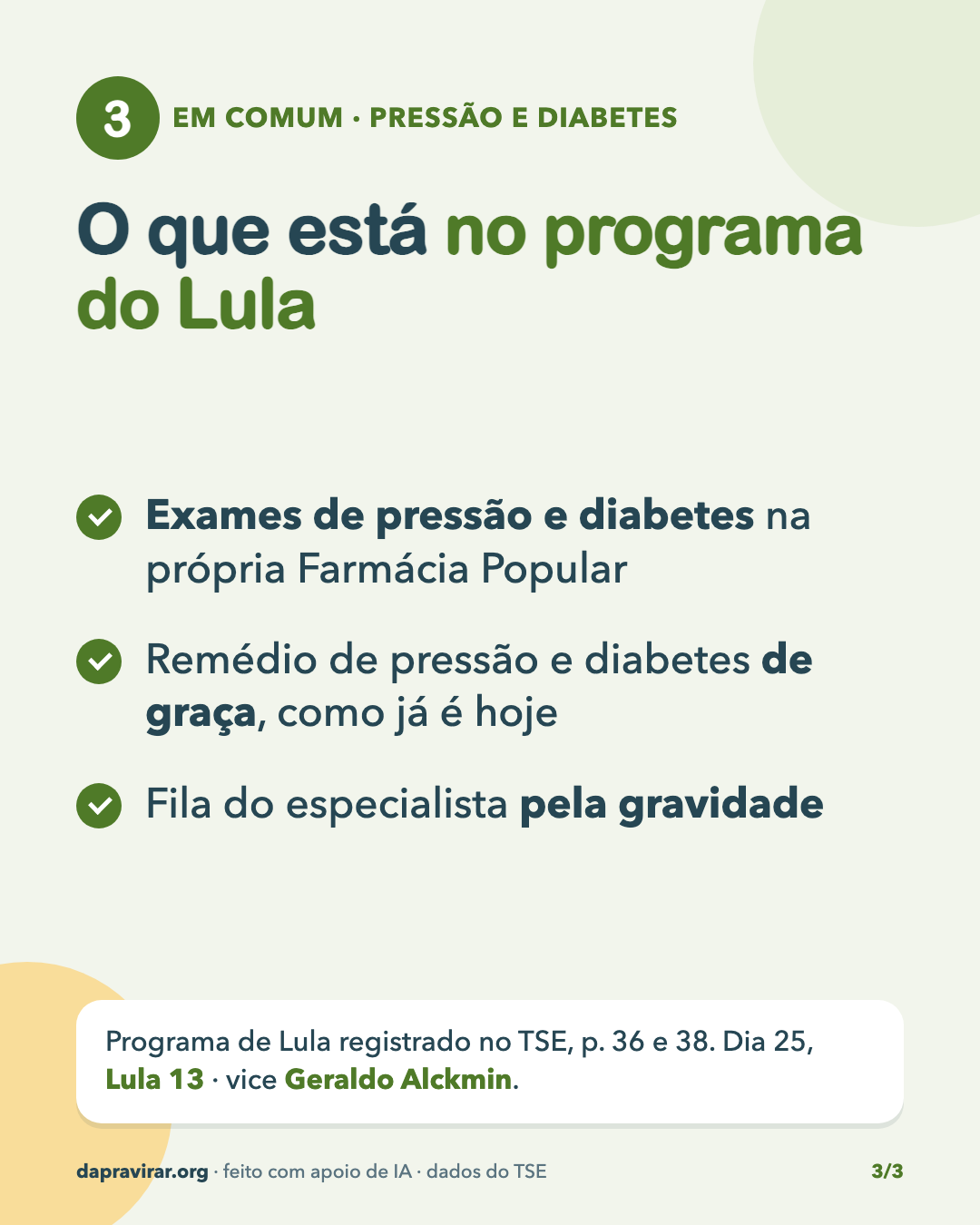 Pressão e diabetes · 3/3